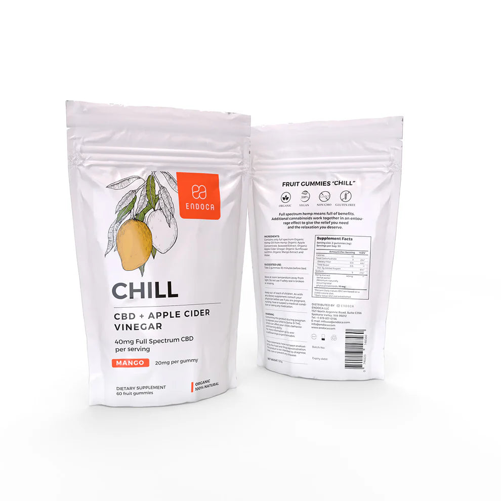 Jeleuri CBD Endoca – CHILL (1200mg CBD / borcan)