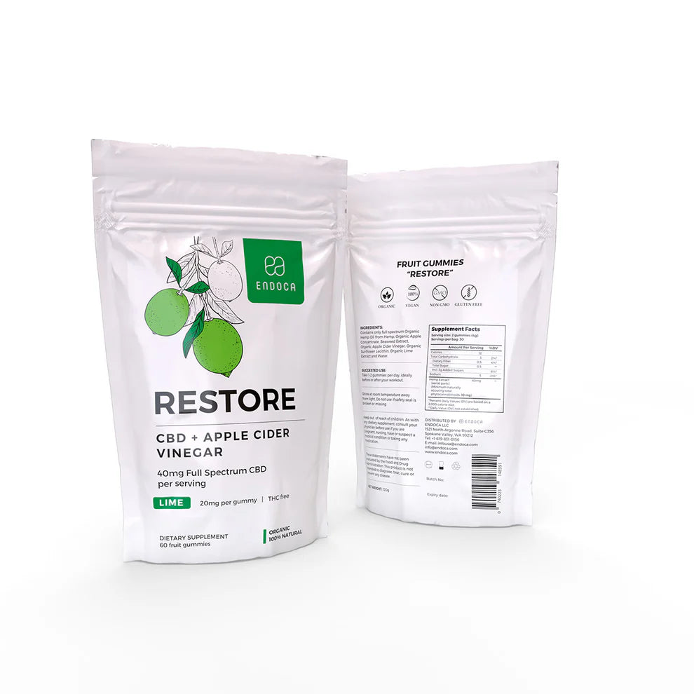 Jeleuri CBD Endoca – Restore (1200mg CBD / borcan)